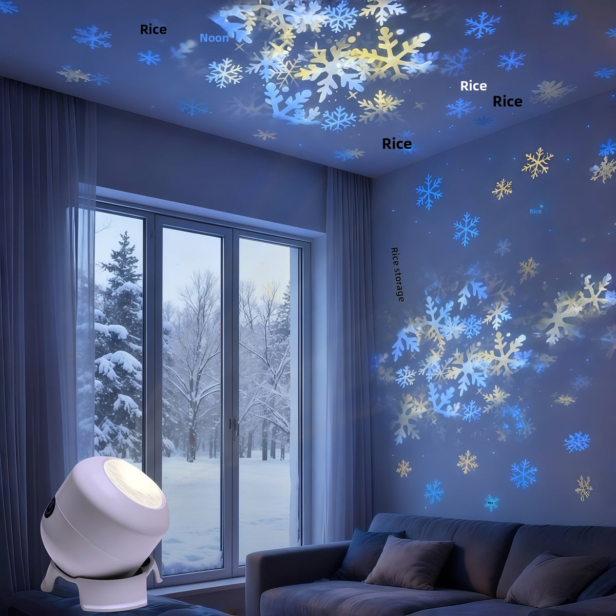 LED rotating projection lamp Christmas holiday children sleep
