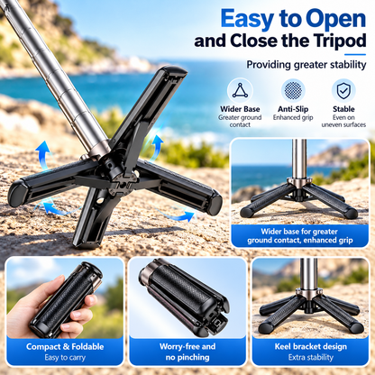 Magnetic selfie stick