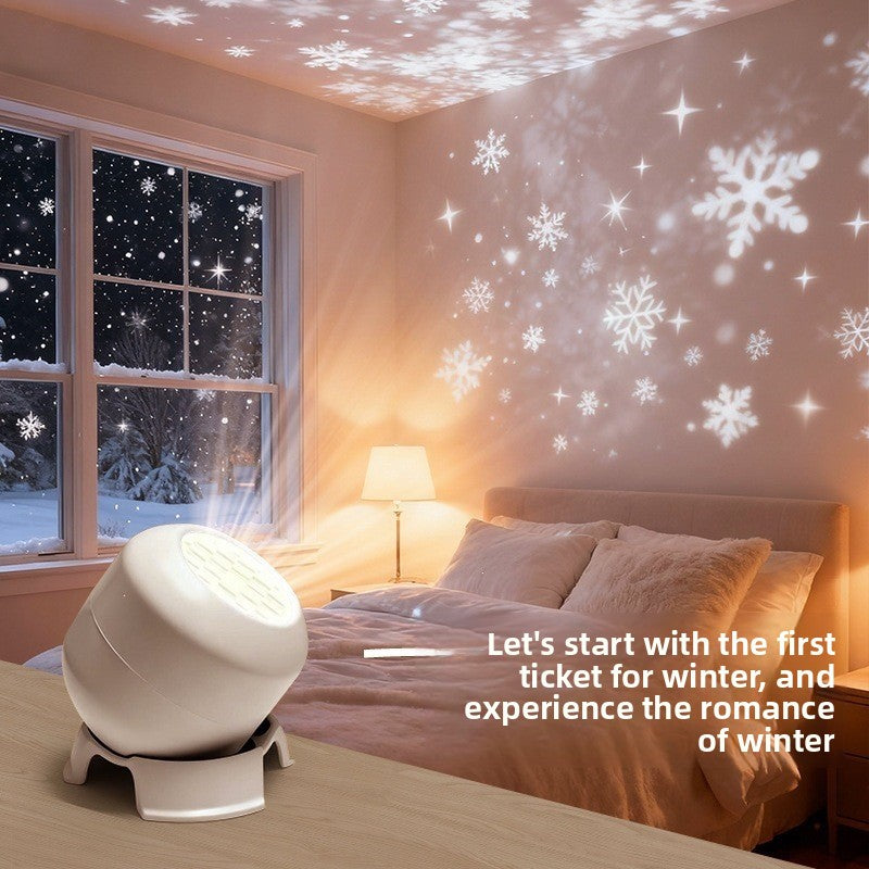 LED rotating projection lamp Christmas holiday children sleep
