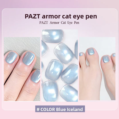 6-in-1 Cat Eye Gel Nail Polish Pen Set, Non-Damaging Base and Top Coat for Nail Art
