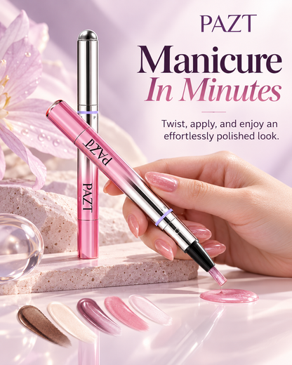 Cat-eye Nail Polish Pen With Small Magnetic Beads Nude Color Available In 5 Shades