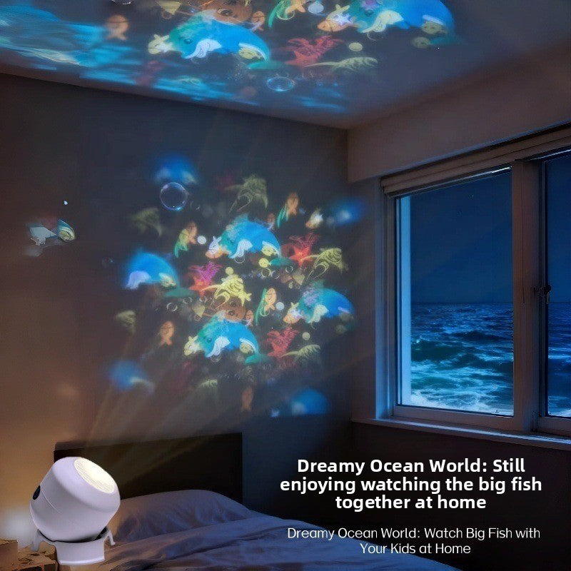 LED rotating projection lamp Christmas holiday children sleep