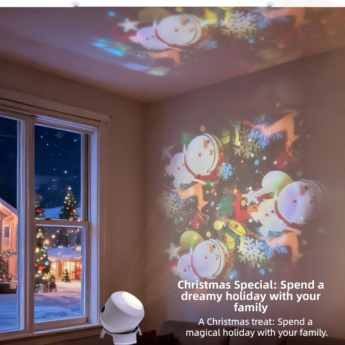 LED rotating projection lamp Christmas holiday children sleep