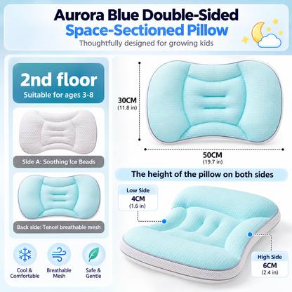 Children Cervical Support Pillow with Dual-sided Comfort