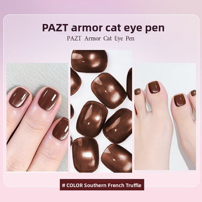 6-in-1 Cat Eye Gel Nail Polish Pen Set, Non-Damaging Base and Top Coat for Nail Art